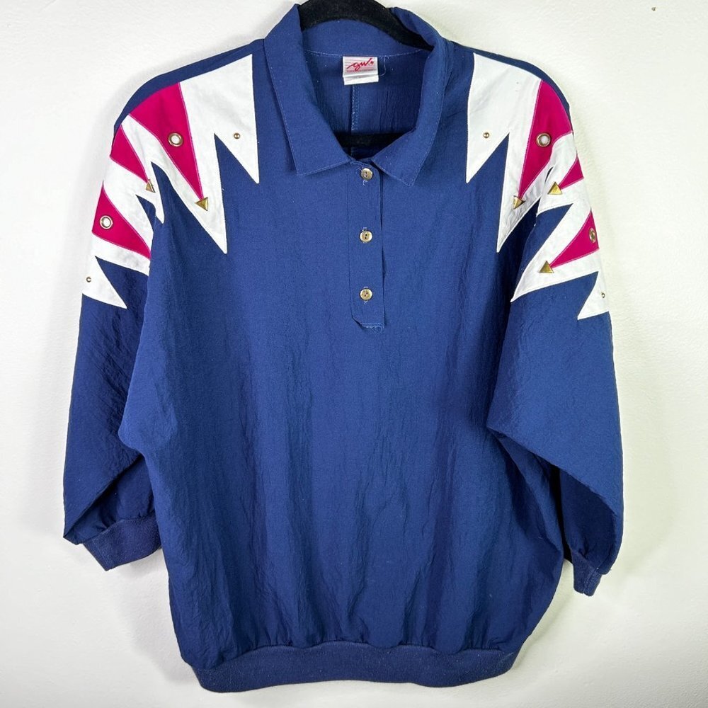 Vintage GW Graff navy windbreaker size 1X‎